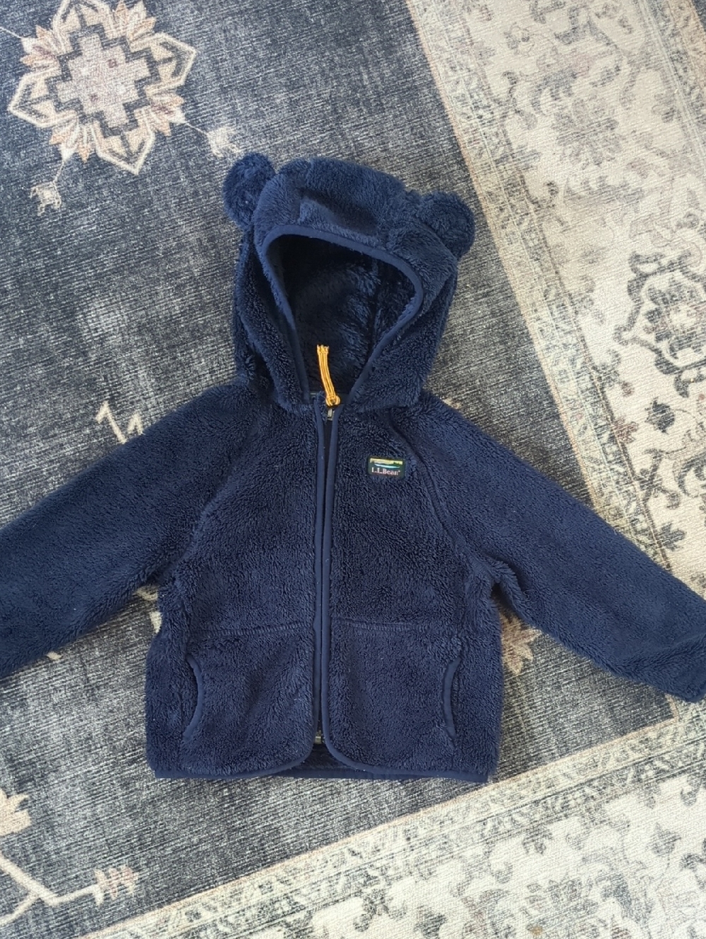 L.L. Bean Navy  Teddy Fleece Hoodie